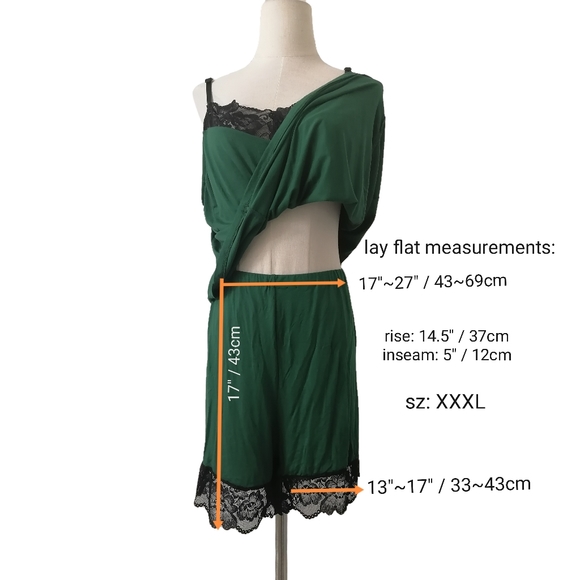 sz:XXXL, green  loungewear two piece suit - Picture 3 of 5